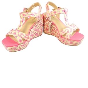 Torrid Pink and Cream Wedges